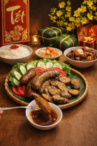 Dồi sụn đông lạnh chấm nước chấm