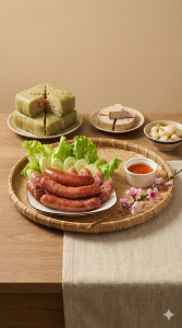 lạp xưởng tươi DOSUN đóng gói bảo quản lạnh