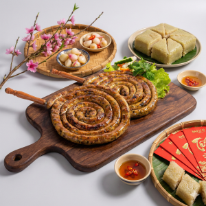 dồi sụn nướng vàng giòn chuẩn vị Hà Nội 