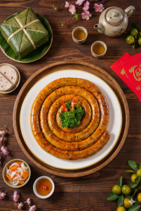 dồi sụn nướng vàng giòn chuẩn vị Hà Nội