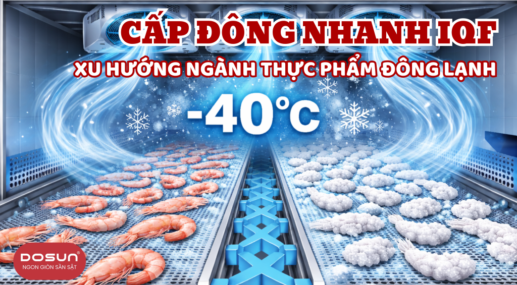 Công nghệ cấp đông nhanh IQF trong nhà máy thực phẩm