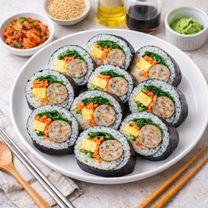 cơm cuộn dồi sụn cho trẻ em