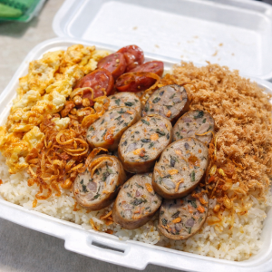Nguyên liệu topping xôi chuẩn bị sẵn