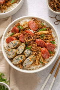 Xôi ăn đêm nóng hổi