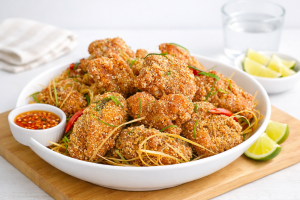 sụn heo rang muối nhậu