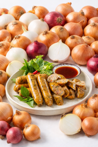 nguyên liệu hành tây làm dồi sụn DOSUN