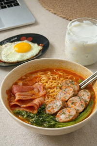 Tô mì tôm tại nhà check in đẹp mắt