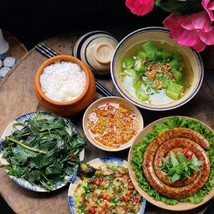 mâm cơm niêu đầy đủ món