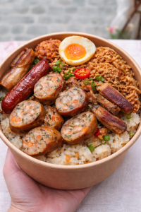 Xôi đặc biệt với nhiều topping